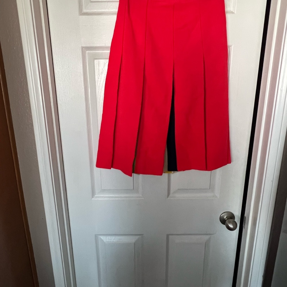Vintage St Andrews pleated skirt/sash…pure wool orange/multi color pleats